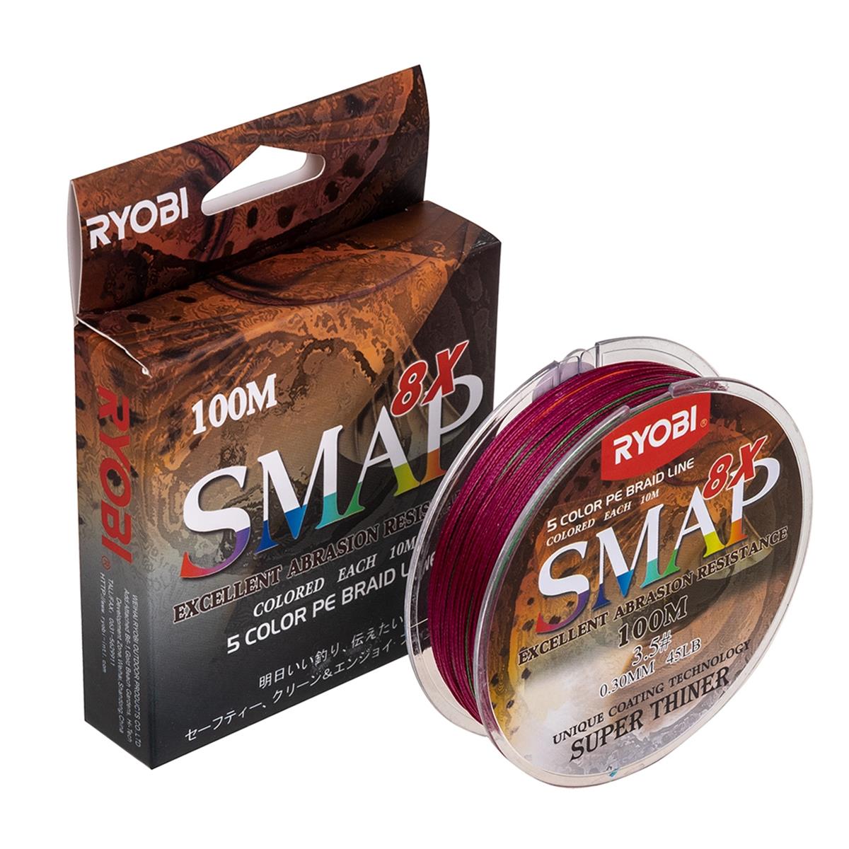 МП Шнур SMAP PE8X-100M 3.5# Multi Colour 0,31мм Ryobi - фото 1
