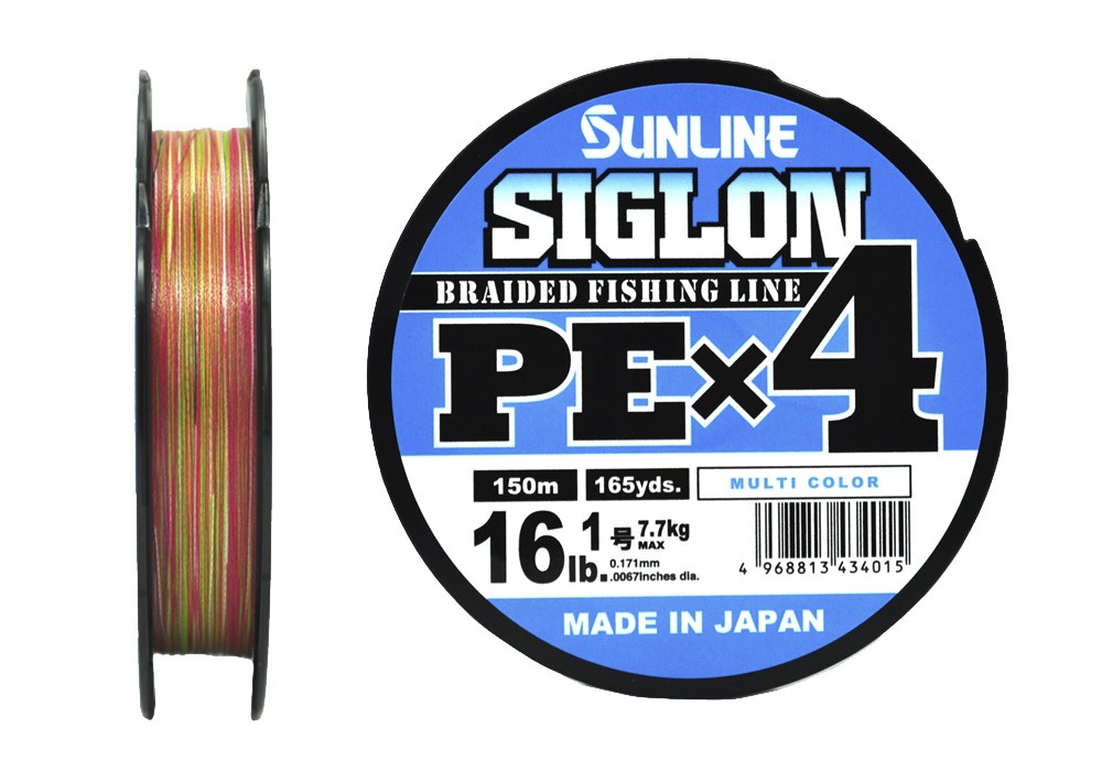 Шнур Sunline Siglon PEX4 1,0 16lb 150м Multicolor - фото 1