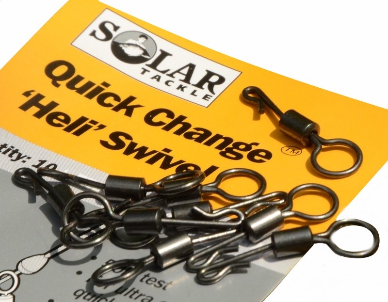 Вертлюг Solar Quick changer heli swivels с застежкой и кольцом - фото 1