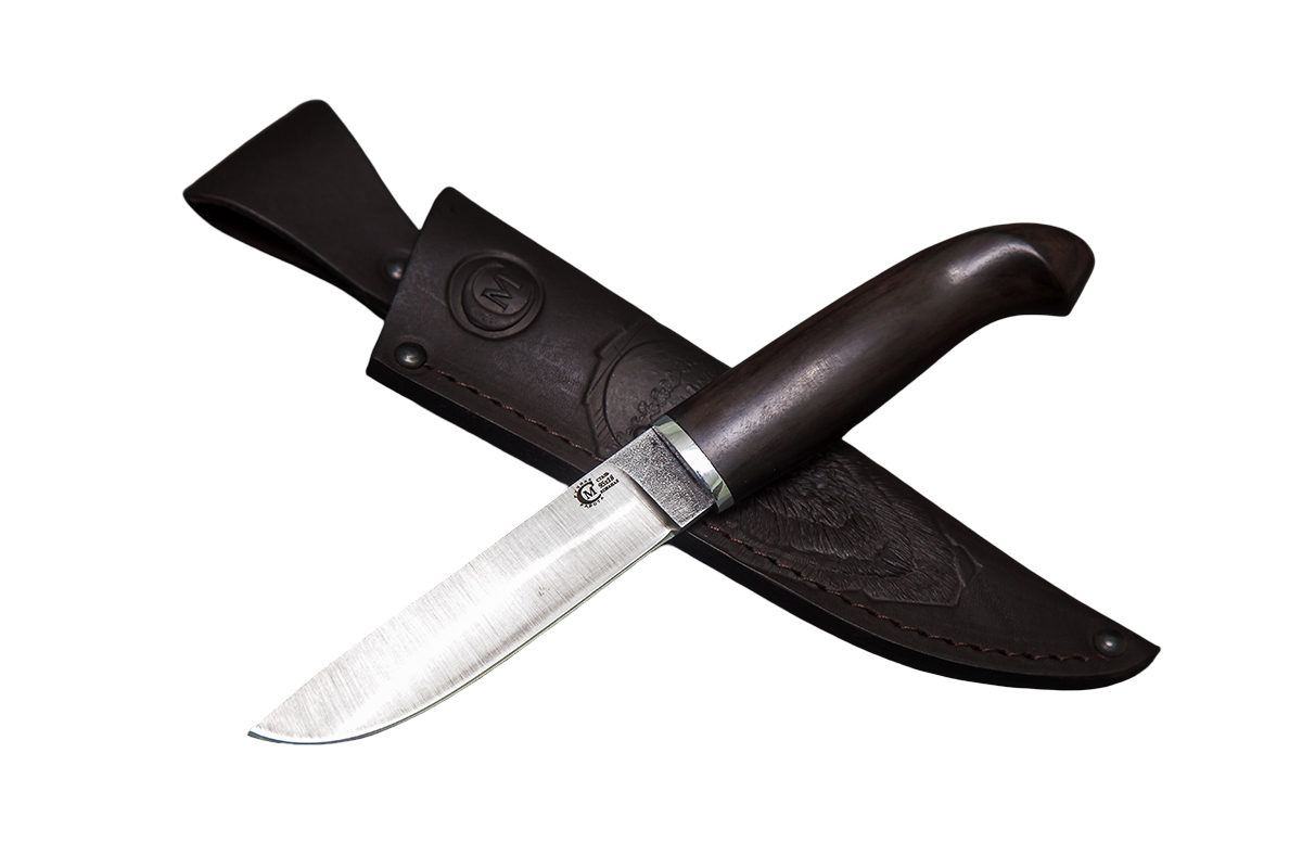 Нож ИП СЕМИНА Финский кованая сталь 95x18 со следами ковки граб литье - фото 1
