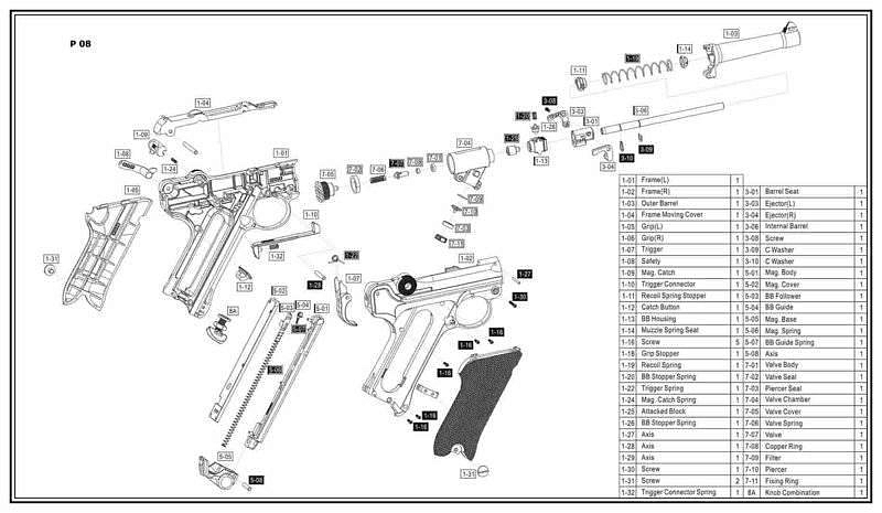 МП Штифт ствола Umarex P 08 - фото 1