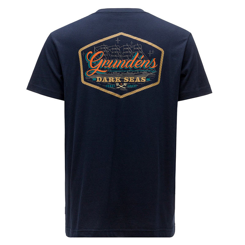 Футболка Grundens Dark Seas X Grundens Watercraft SS T-Shirt Dark Navy - фото 1