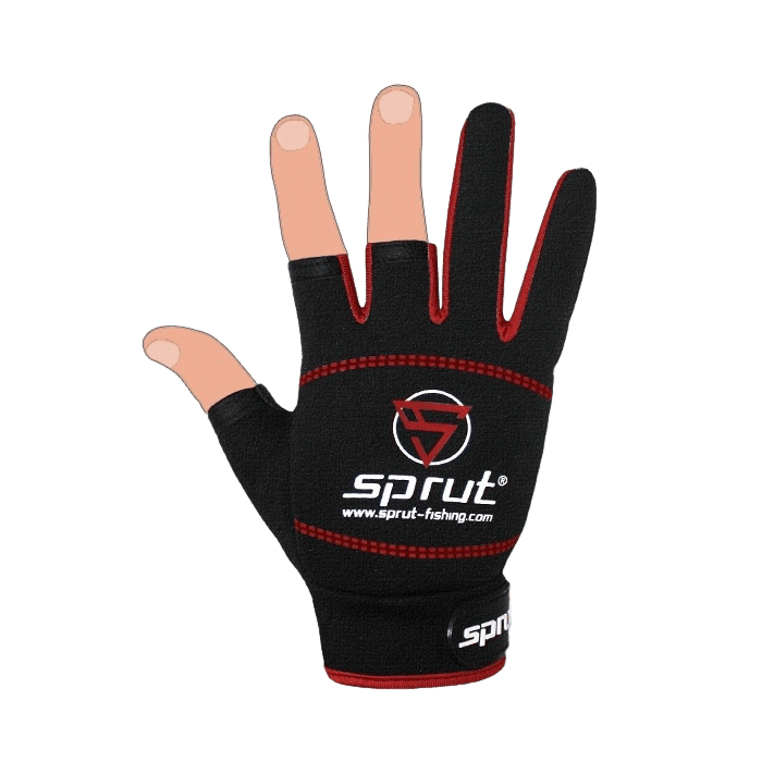 Перчатки Sprut Neoprene Spinning Gloves NPSPGLV-R-OS - фото 1
