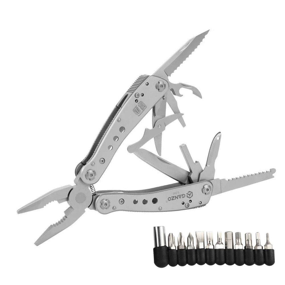 Мультитул Ganzo G201 21 в 1 серебристый - фото 1