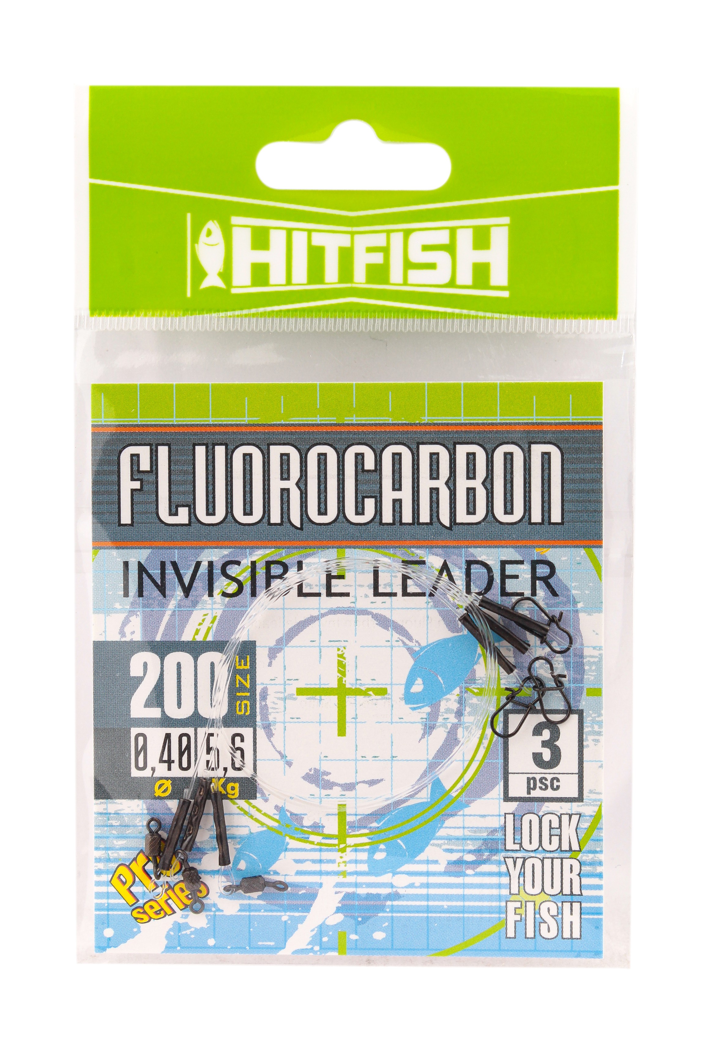 Поводок Hitfish Invisible leader флюорокарбон 200мм 5,6кг d 0,40 3шт