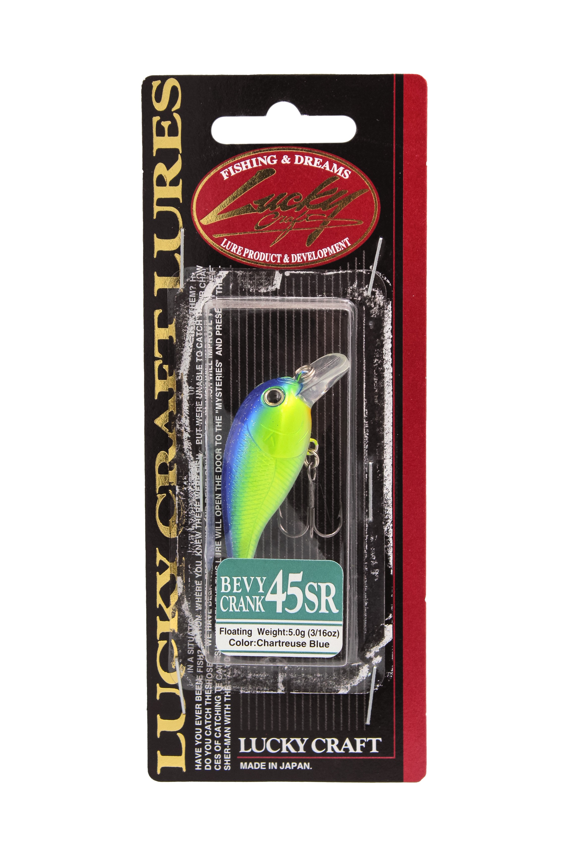 Воблер Lucky Craft Bevy Crank 45SR 263 Chartreuse Blue - фото 1