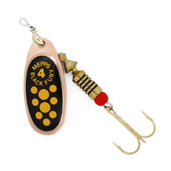 Блесна Mepps Black Fury JAUNE CU №4 8г  - фото 1