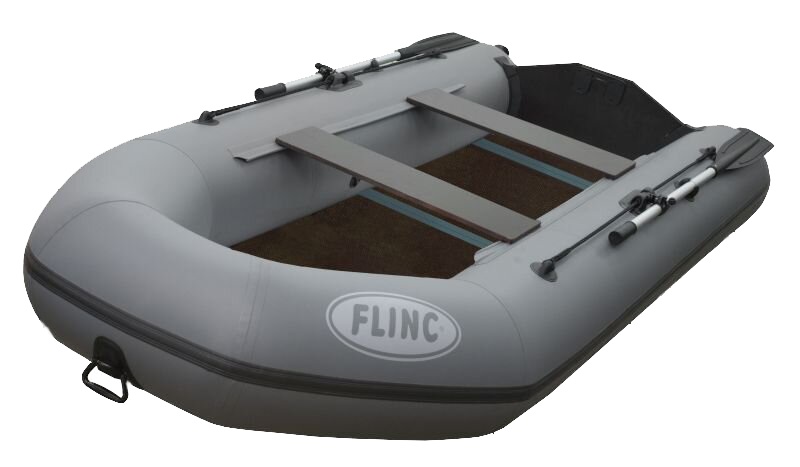 Лодка Flinc FT320L надувная серый - фото 1
