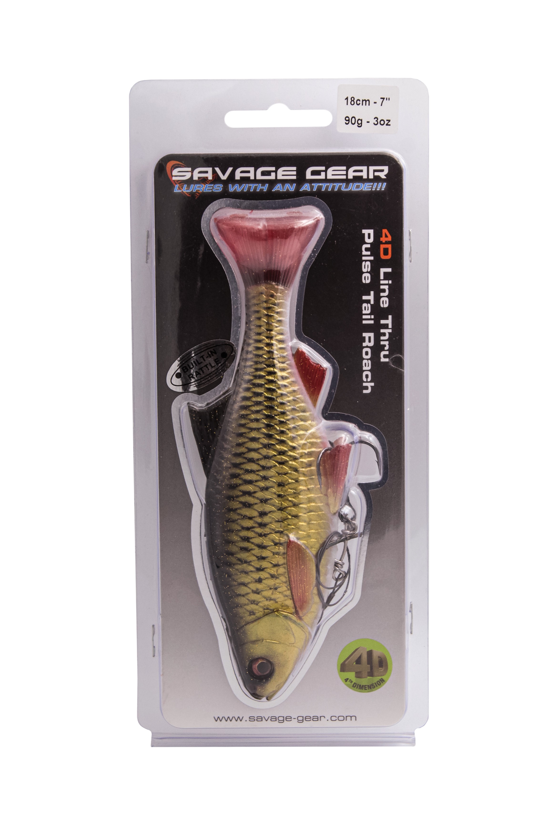 Приманка Savage Gear 4D Line thru pulse tail roach 18см 90гр SS rudd - фото 1