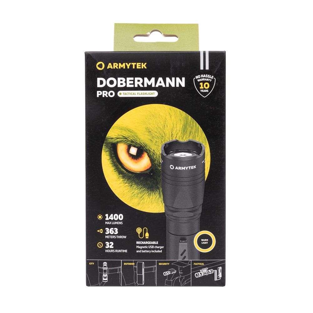 МП Фонарь Armytek Dobermann Pro Magnet USB Теплый - фото 1