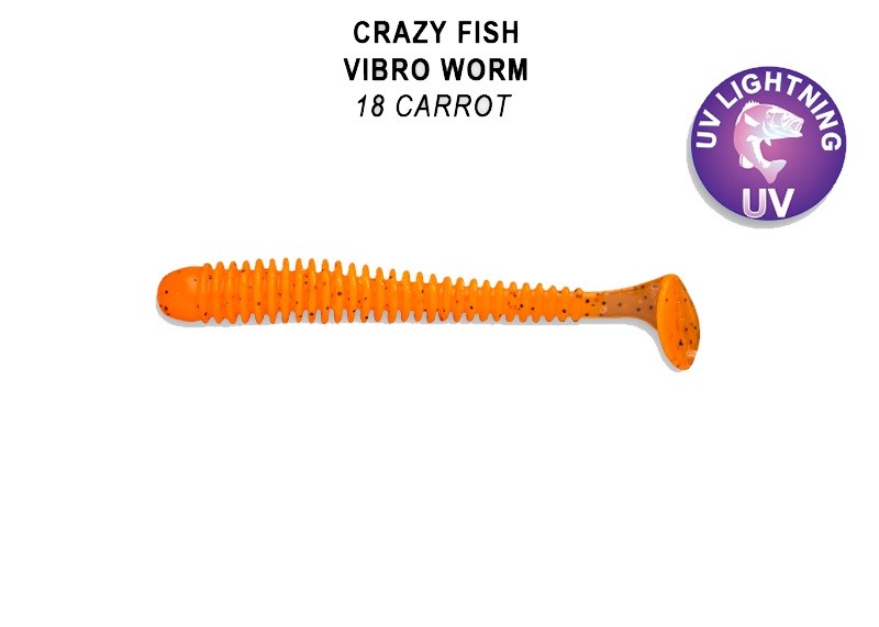 Приманка Crazy Fish Vibro worm 3-50-18-6 - фото 1