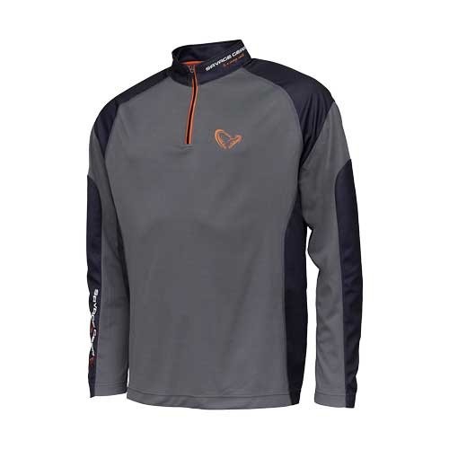 Джемпер Savage Gear Tournament shirt 1/2 zip sedona grey - фото 1