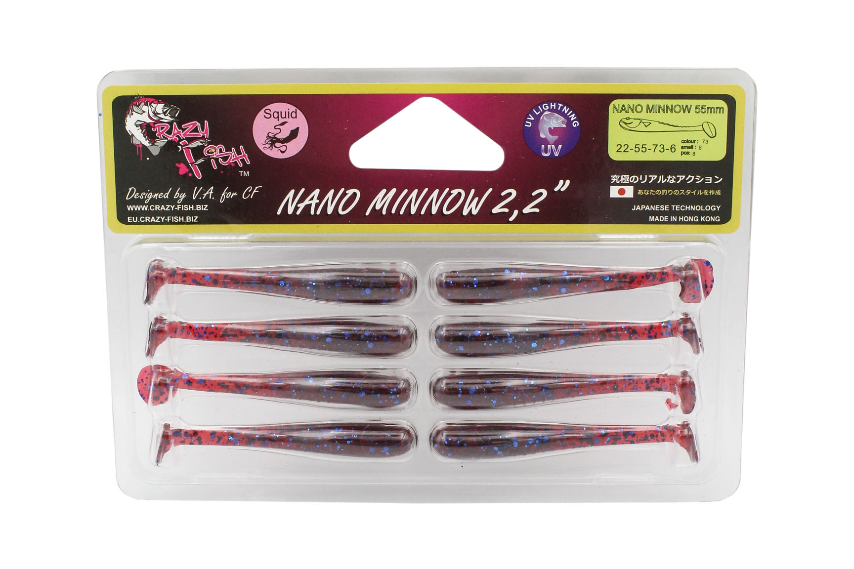 Приманка Crazy Fish Nano Minnow 2,2" 22-55-73-6 - фото 1