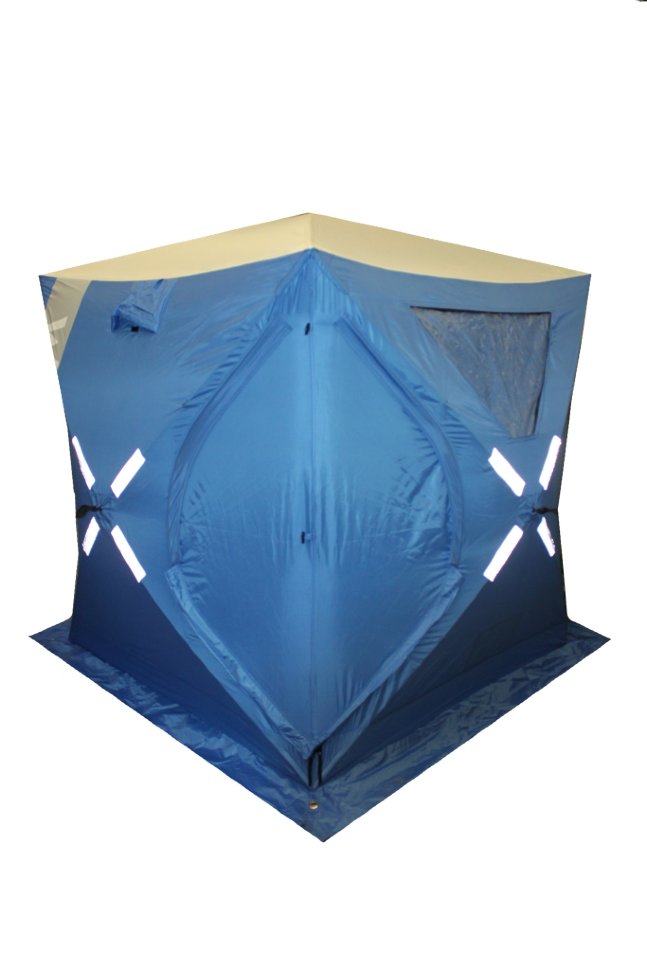 Палатка Woodland Ice fish 2 165х165х185см синий - фото 1