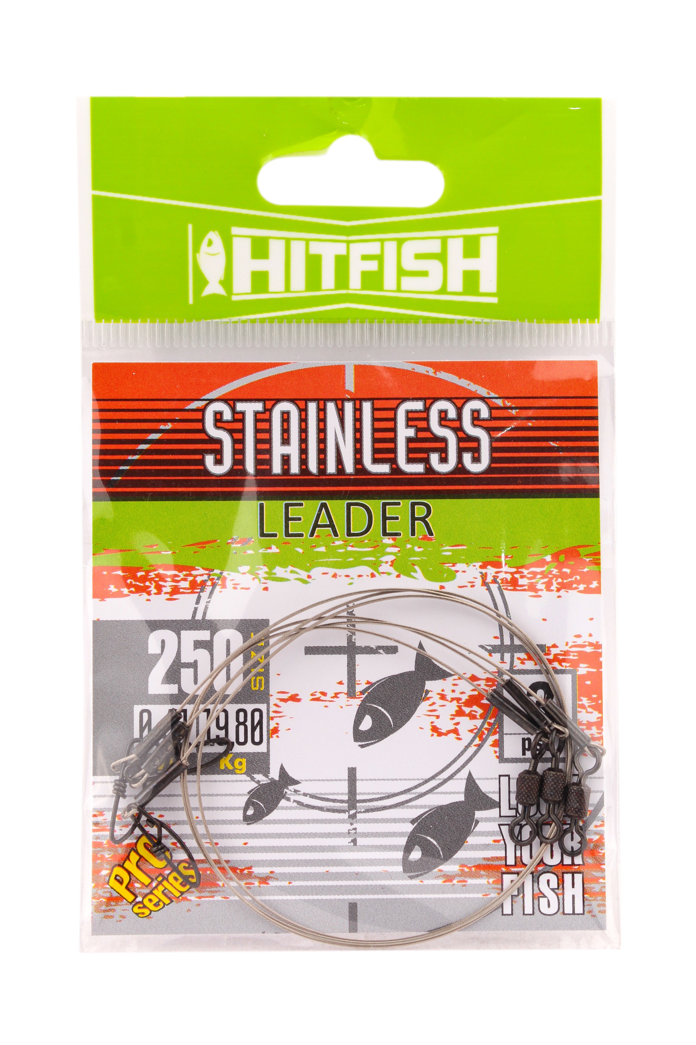 Поводок Hitfish Stainless leader 19 нитей 250мм 19,8кг d 0,41 3шт - фото 1