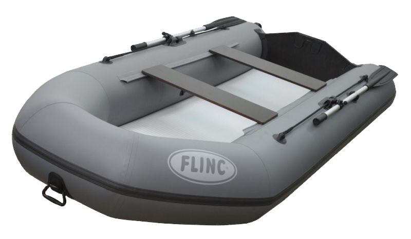 Лодка Flinc FT340LА надувная серый - фото 1