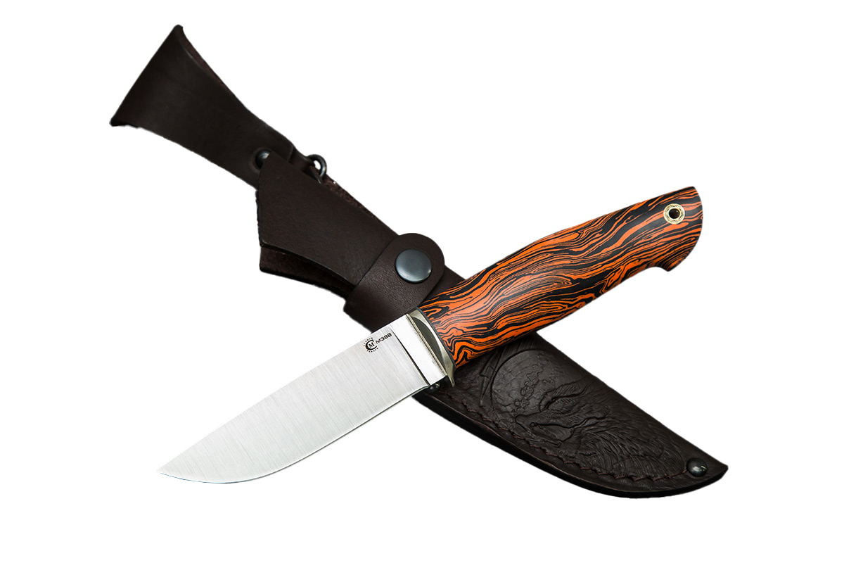 Нож ИП СЕМИНА Егерь сталь М398 мельхиор микарта - фото 1