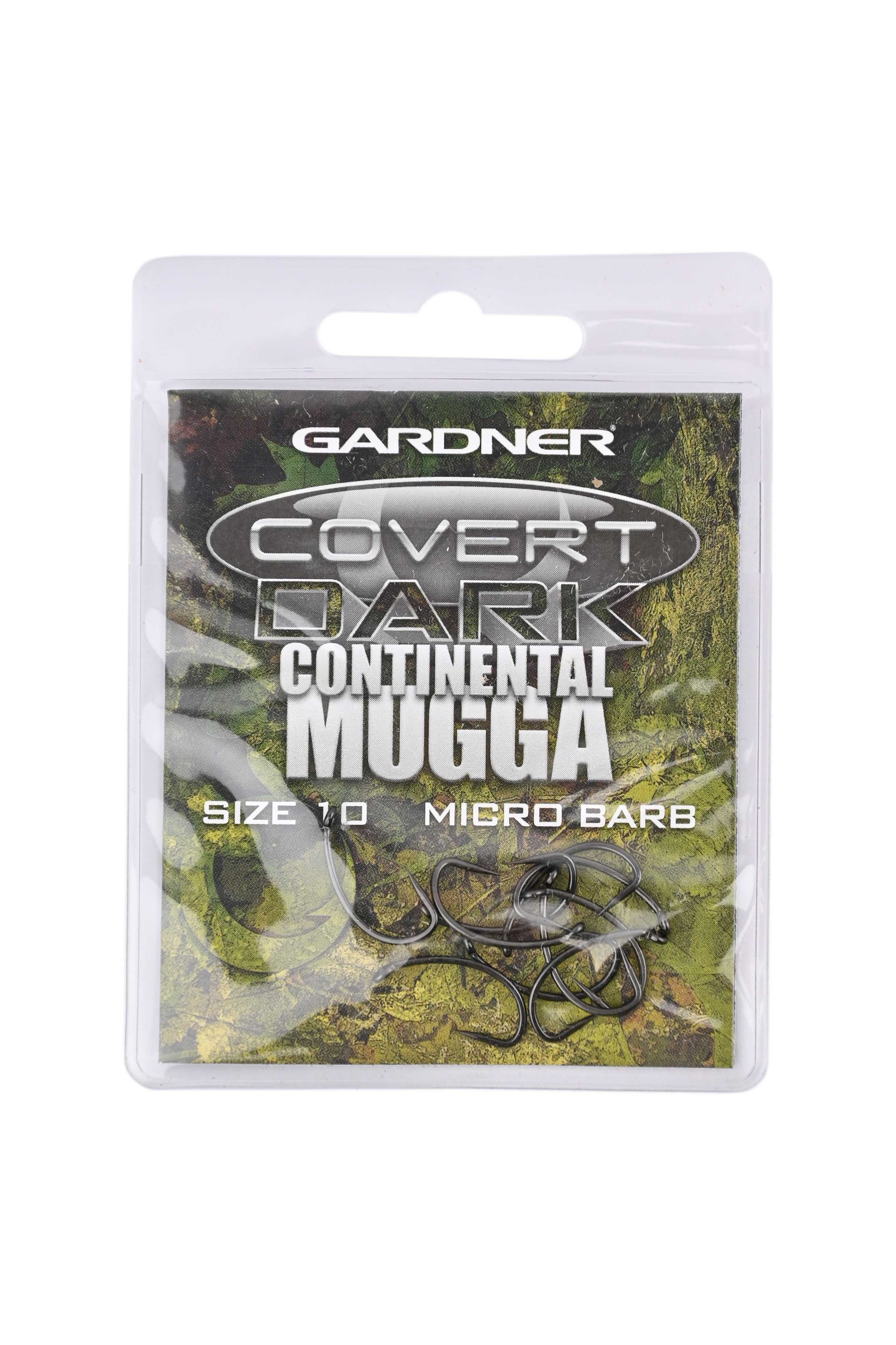 Крючки Gardner Covert dark continental mugga barbed №10 - фото 1