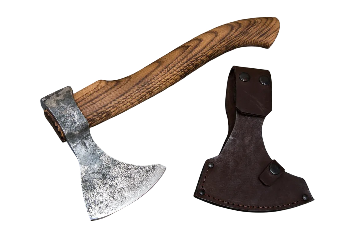Топор ИП СЕМИНА Скинер кованая сталь У8 ценные породы дерева - фото 1