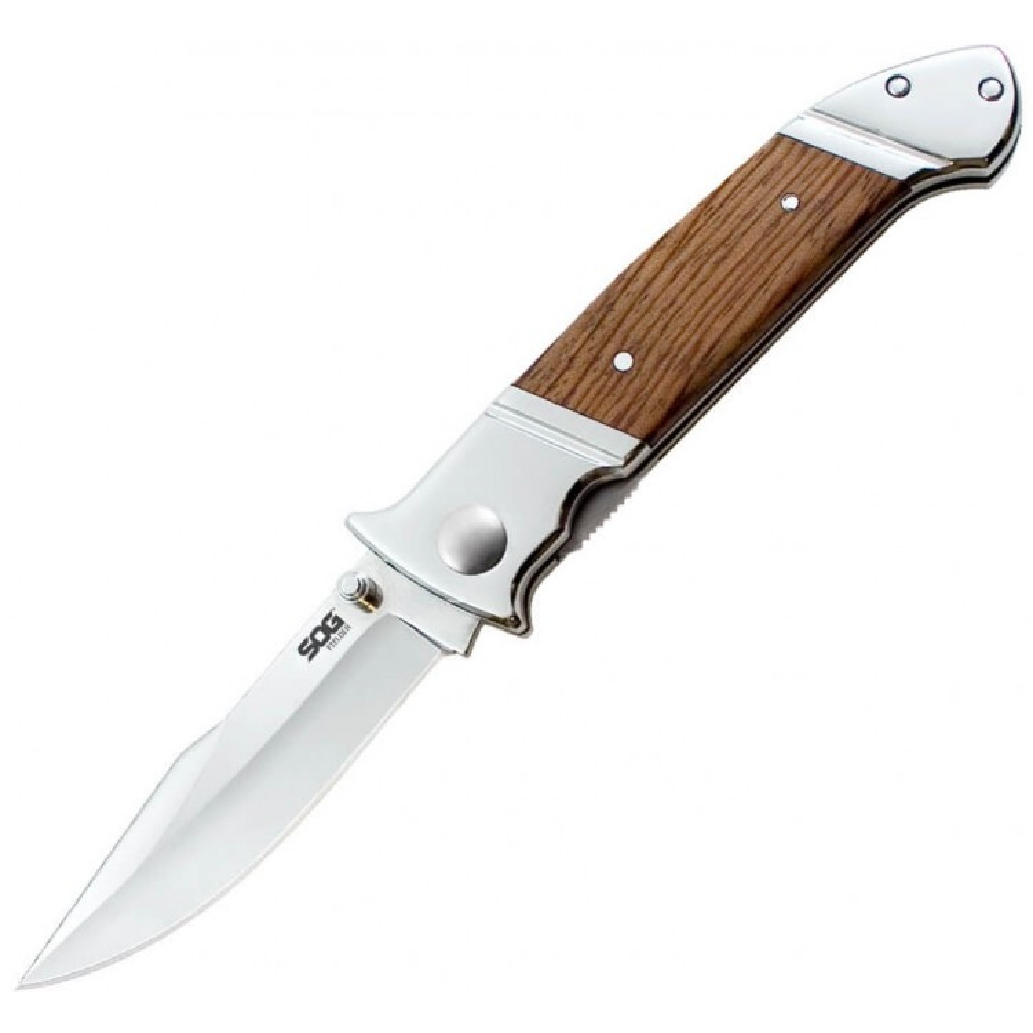 Нож SOG Fielder складной сталь 7Cr13 рукоять древесина - фото 1