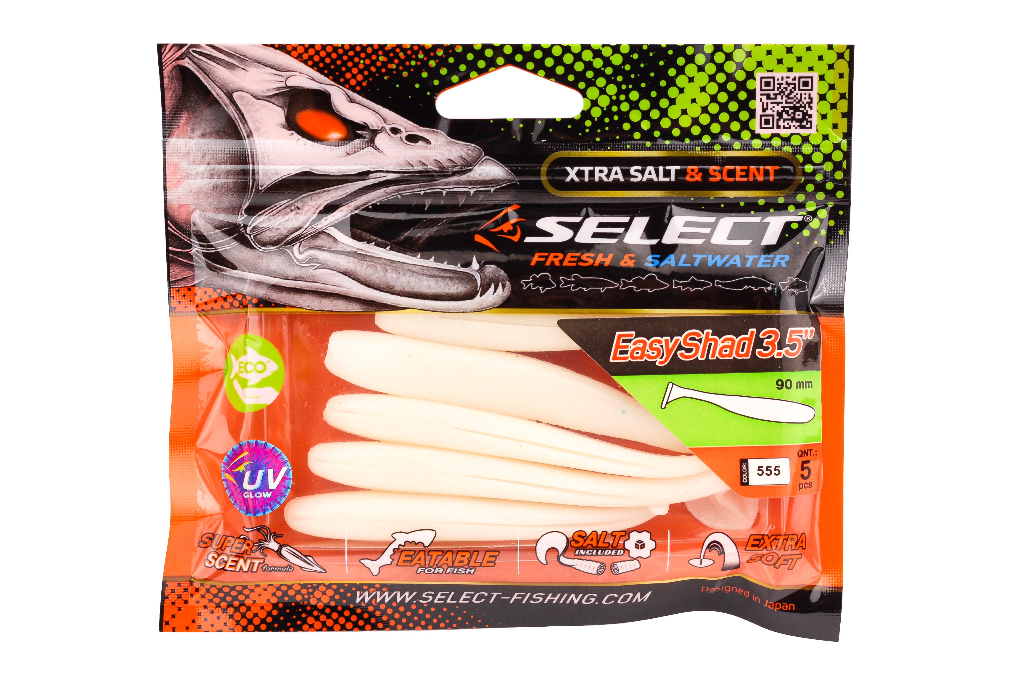 Приманка Select Easy Shad 3,5&quot; цв. 555 уп 5шт - фото 1