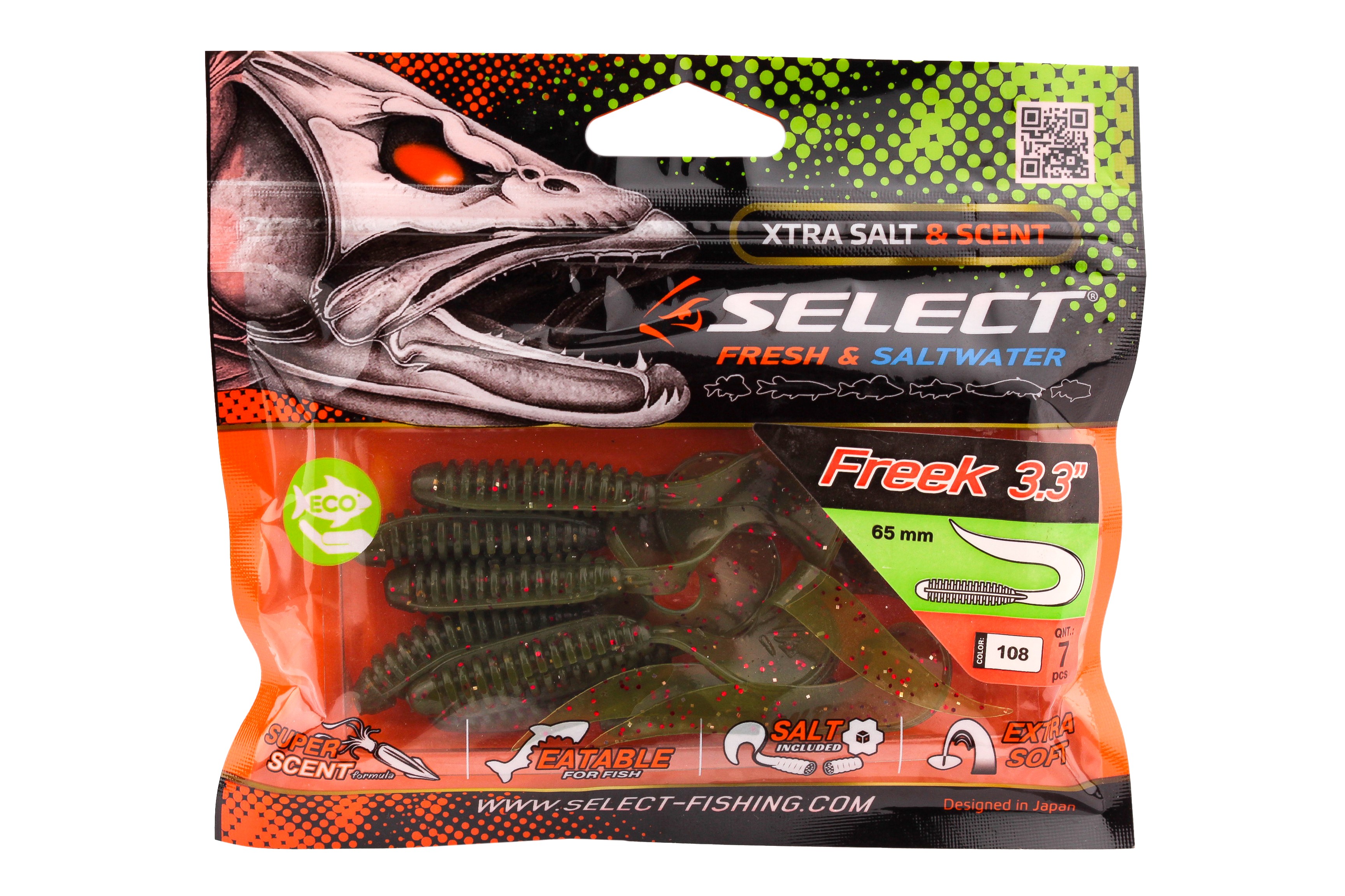 Приманка Select Freek 3.3" 108 уп 7шт - фото 1