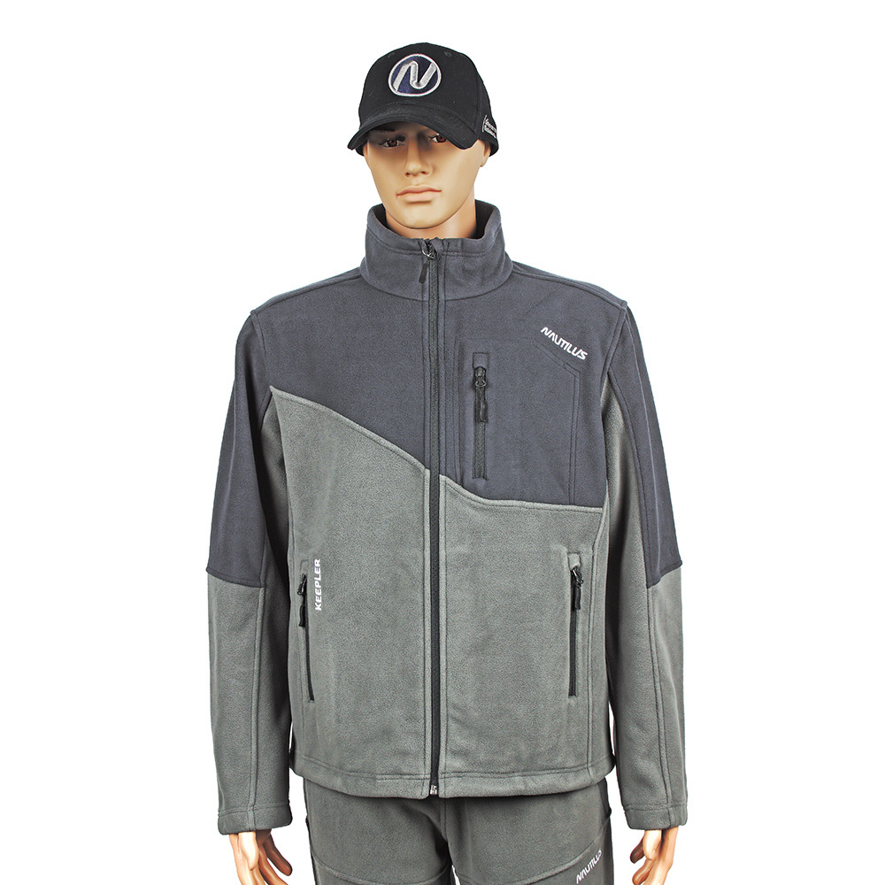 Джемпер Nautilus Keepler флисовый Dark Grey/Grey с принтом - фото 1