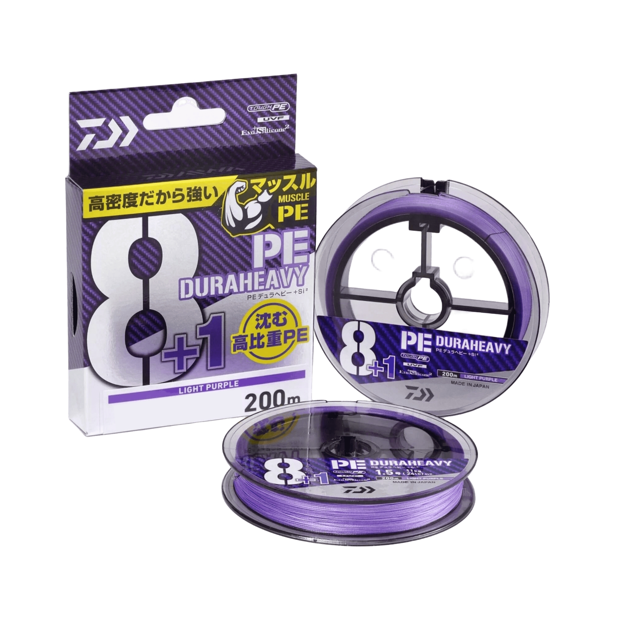 МП Шнур Daiwa UVF PE Duraheavy X8+1+SI2 light purple 1,2-200 - фото 1