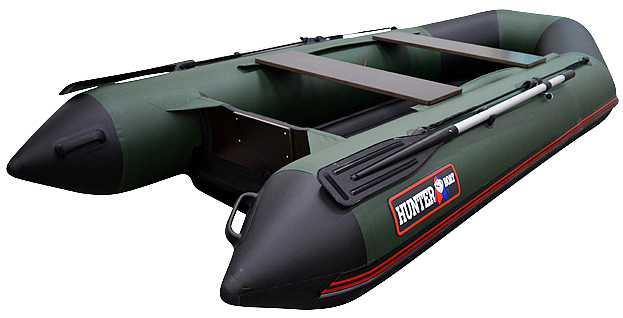 Лодка Хантер 320 ЛКА НДНД зелено-черный - фото 1