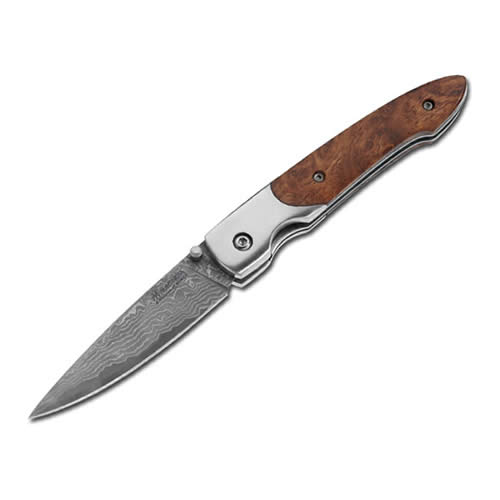 Нож Boker Senior складной клинок 7.7 см сталь дамаск - фото 1