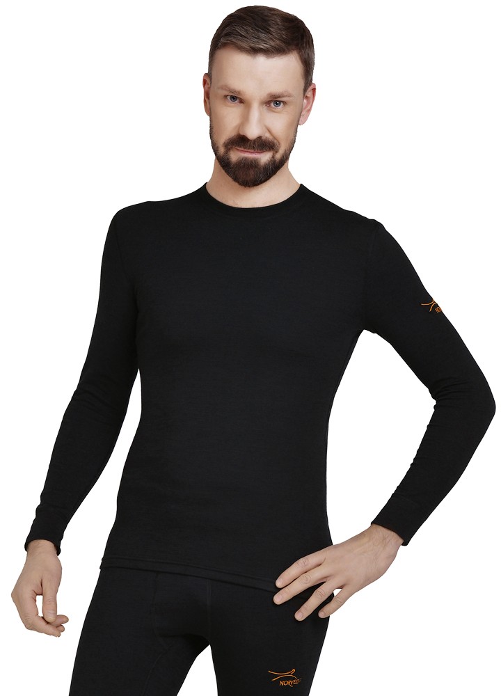 Термобелье Norveg Hunter футболка мужская длинный рукав черная