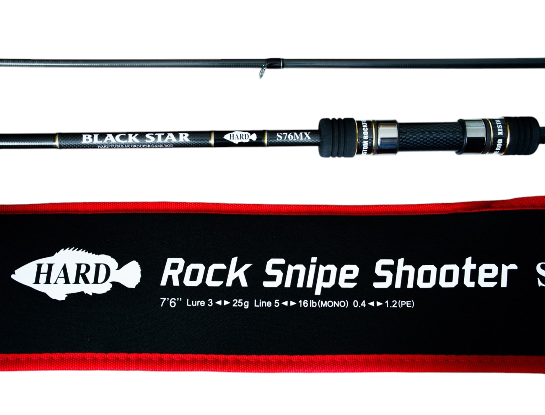 Спиннинг Xesta Black Star Hard S76MX Rock Snipe Shooter 3-25гр lb 5-16 228см - фото 1