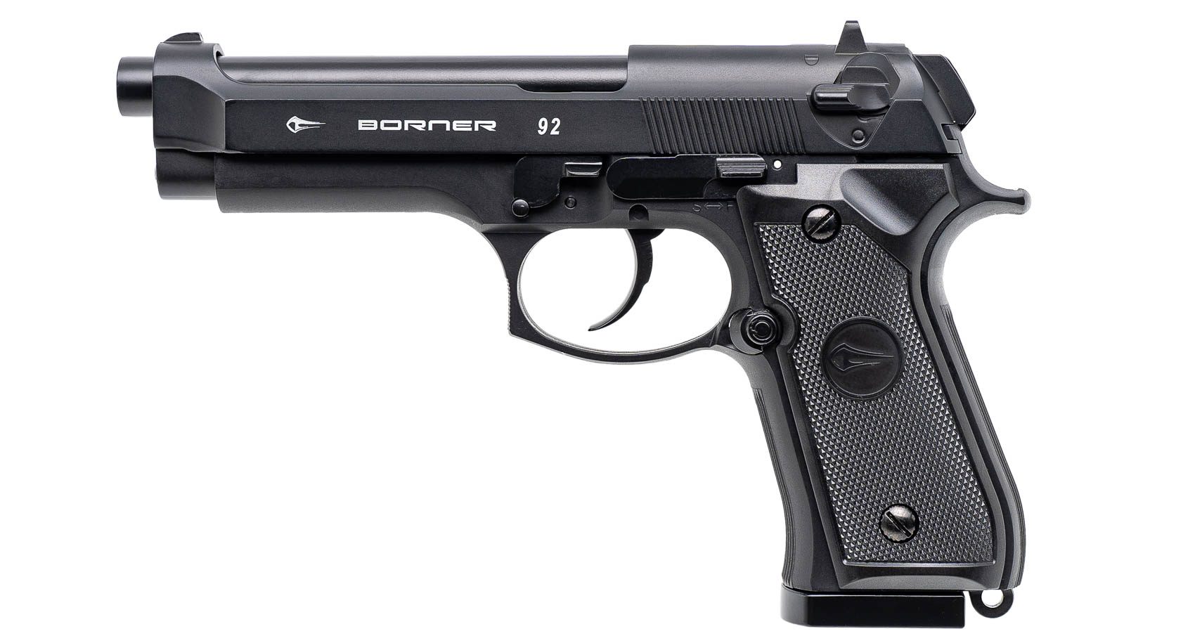 МП BORNER 92 Blowback (Beretta), к.4,5мм/.177 пневм. пистолет (до 3Дж) - фото 1