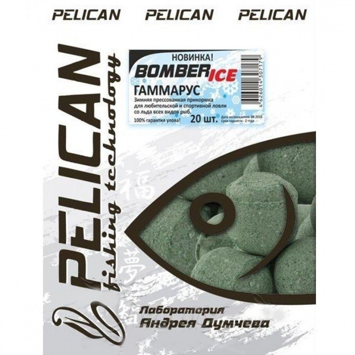 Прикормка Pelican Bomber-ice гаммарус - фото 1
