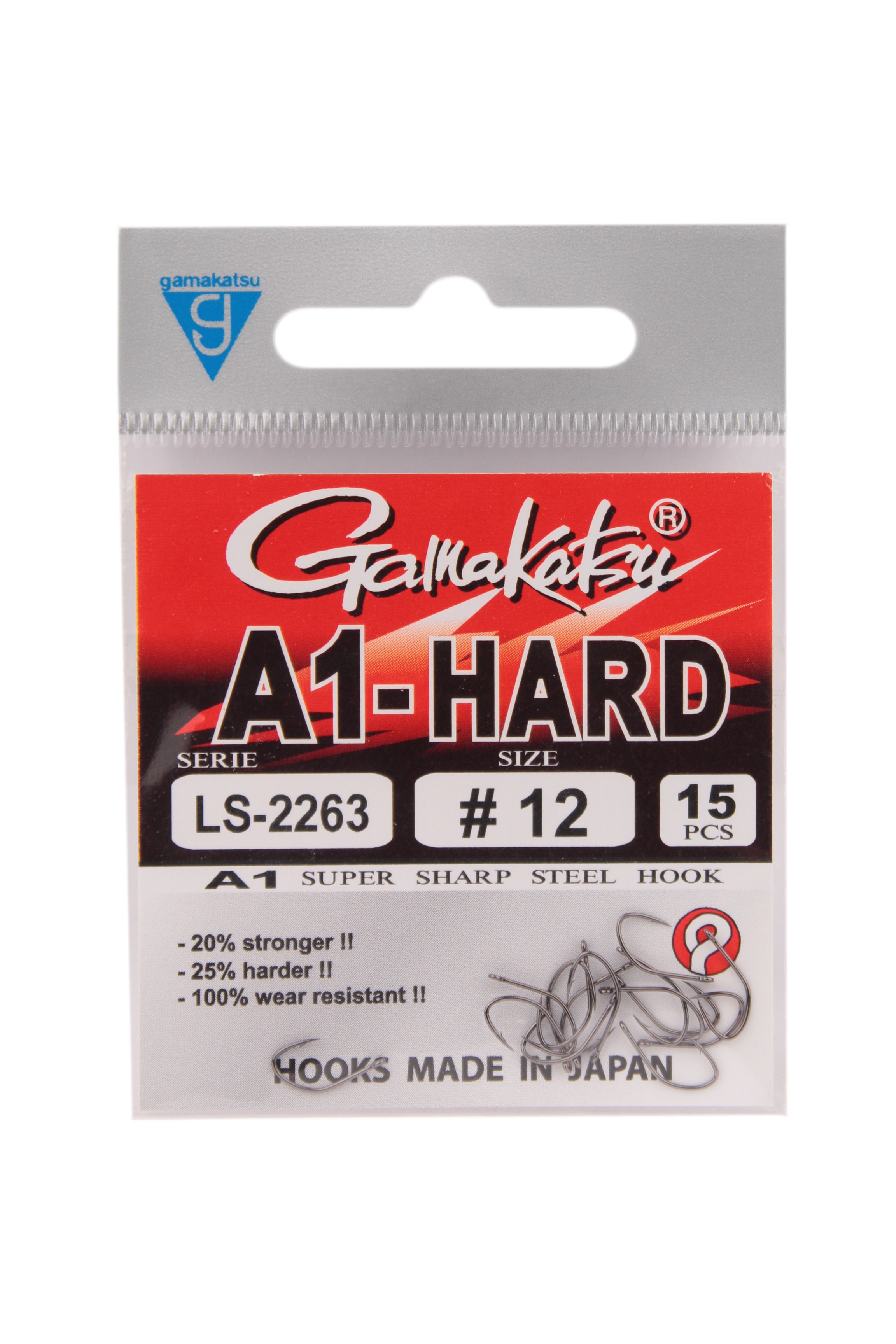 Крючок Gamakatsu Eyed A1 LS-2263 black №12 - фото 1