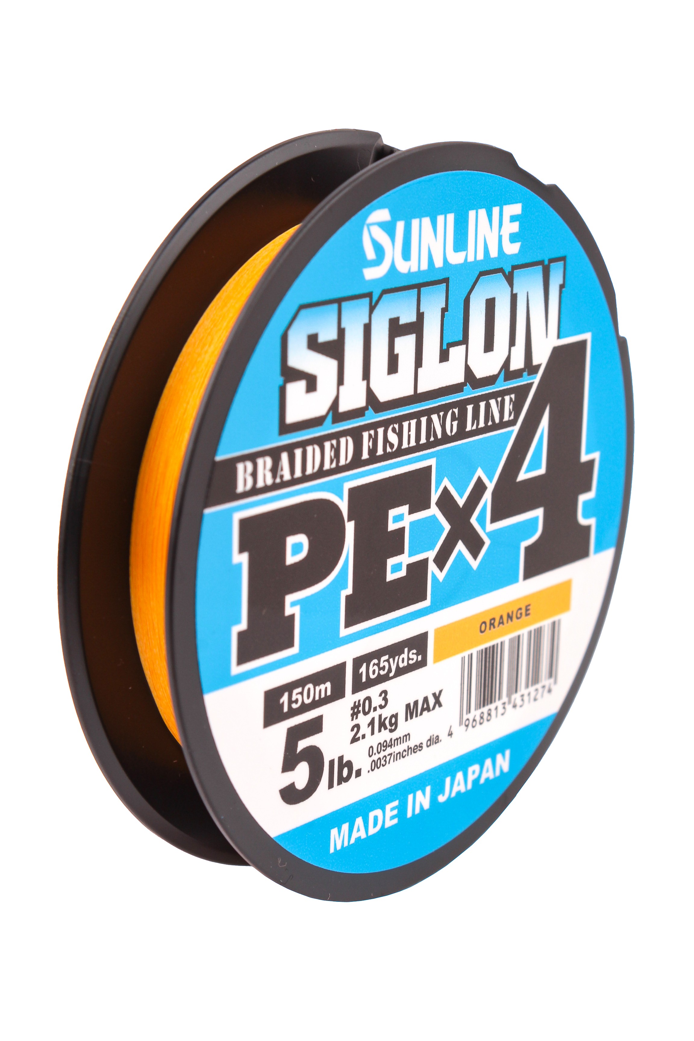 Шнур Sunline Siglon PEх4 orange 150м 0,3 5lb - фото 1