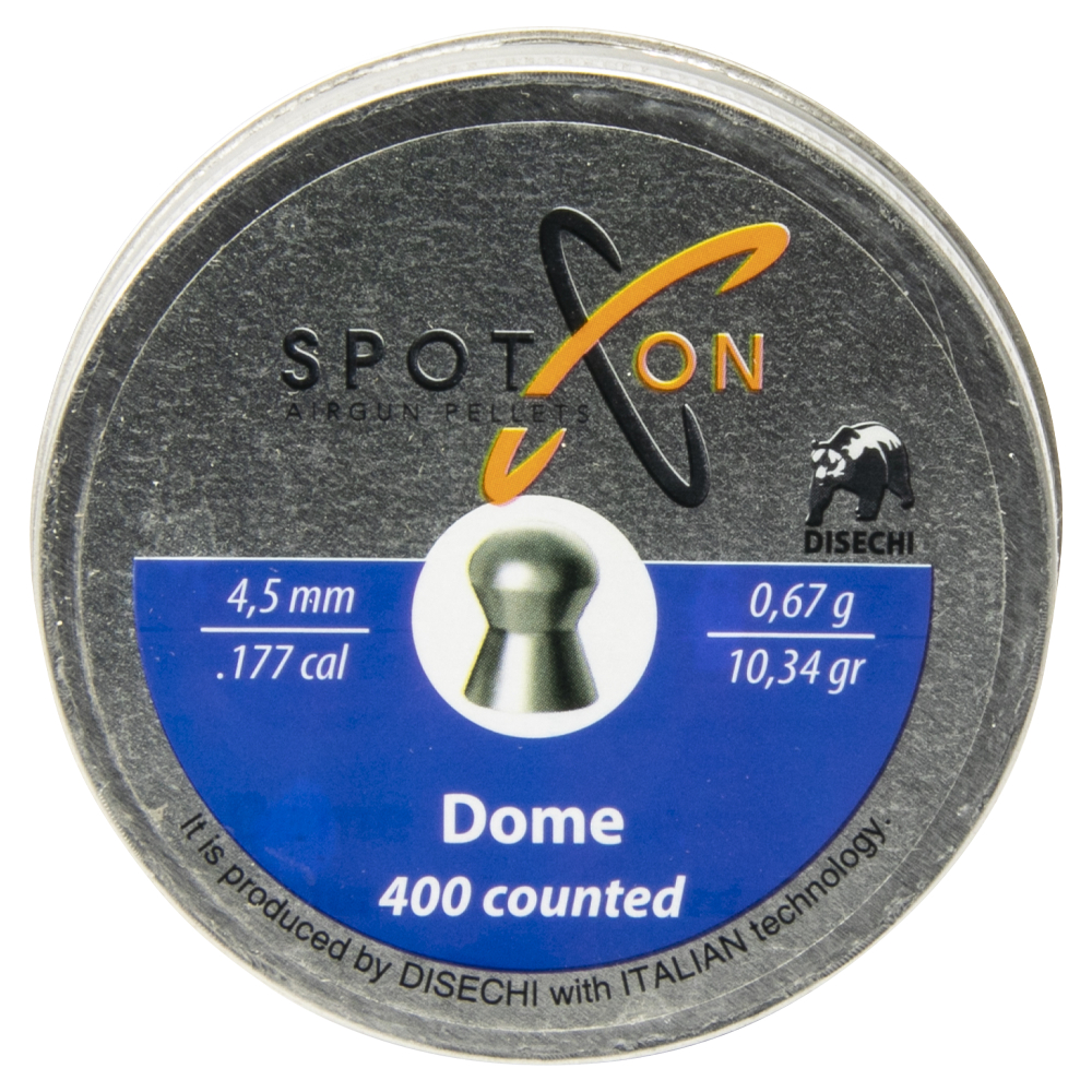 Пульки SPOTON Dome 4,5мм 0,67гр 400шт - фото 1