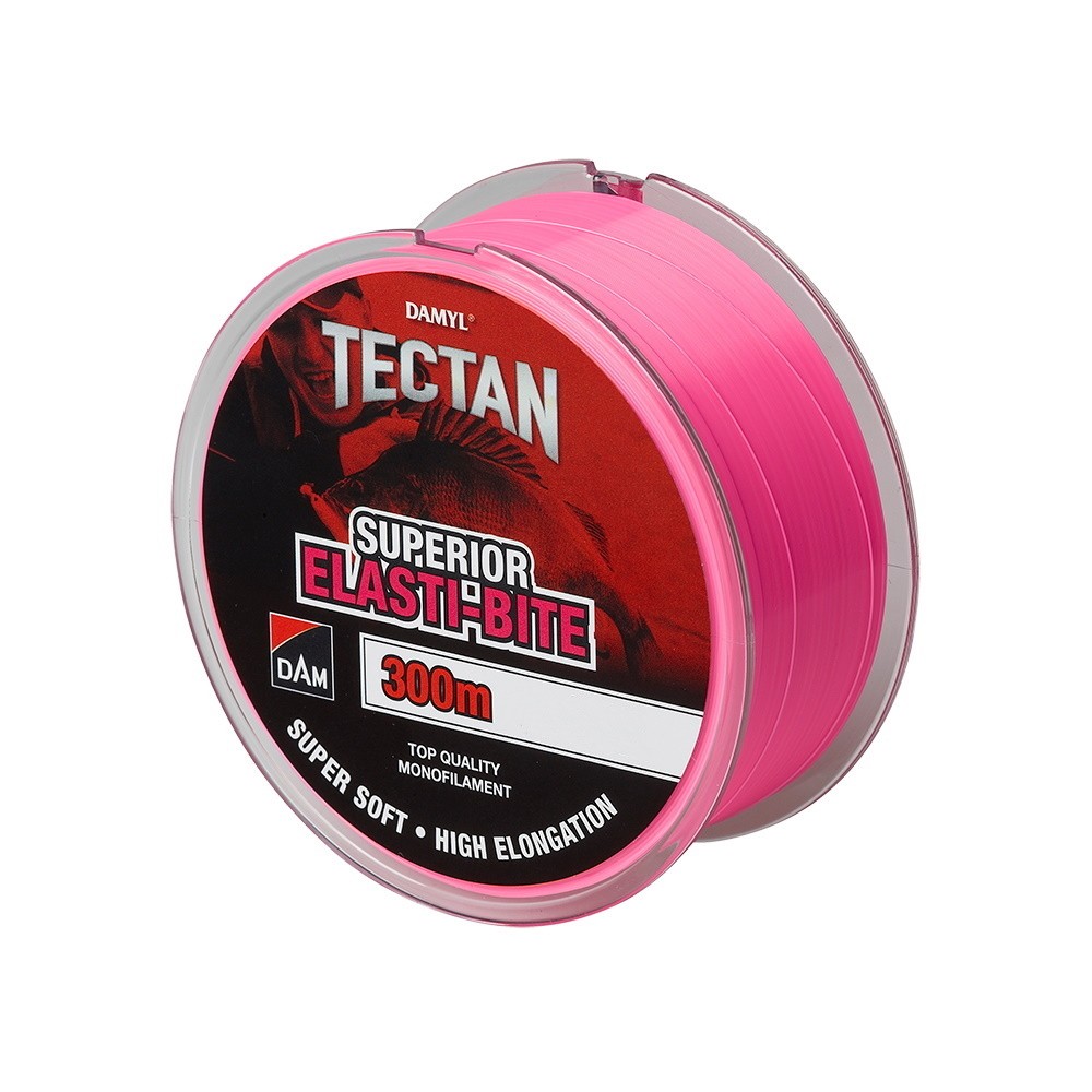 Леска DAM Tectan Superior Elasti-Bite 300м 0.30мм 6.5кг 14lbs Pink - фото 1