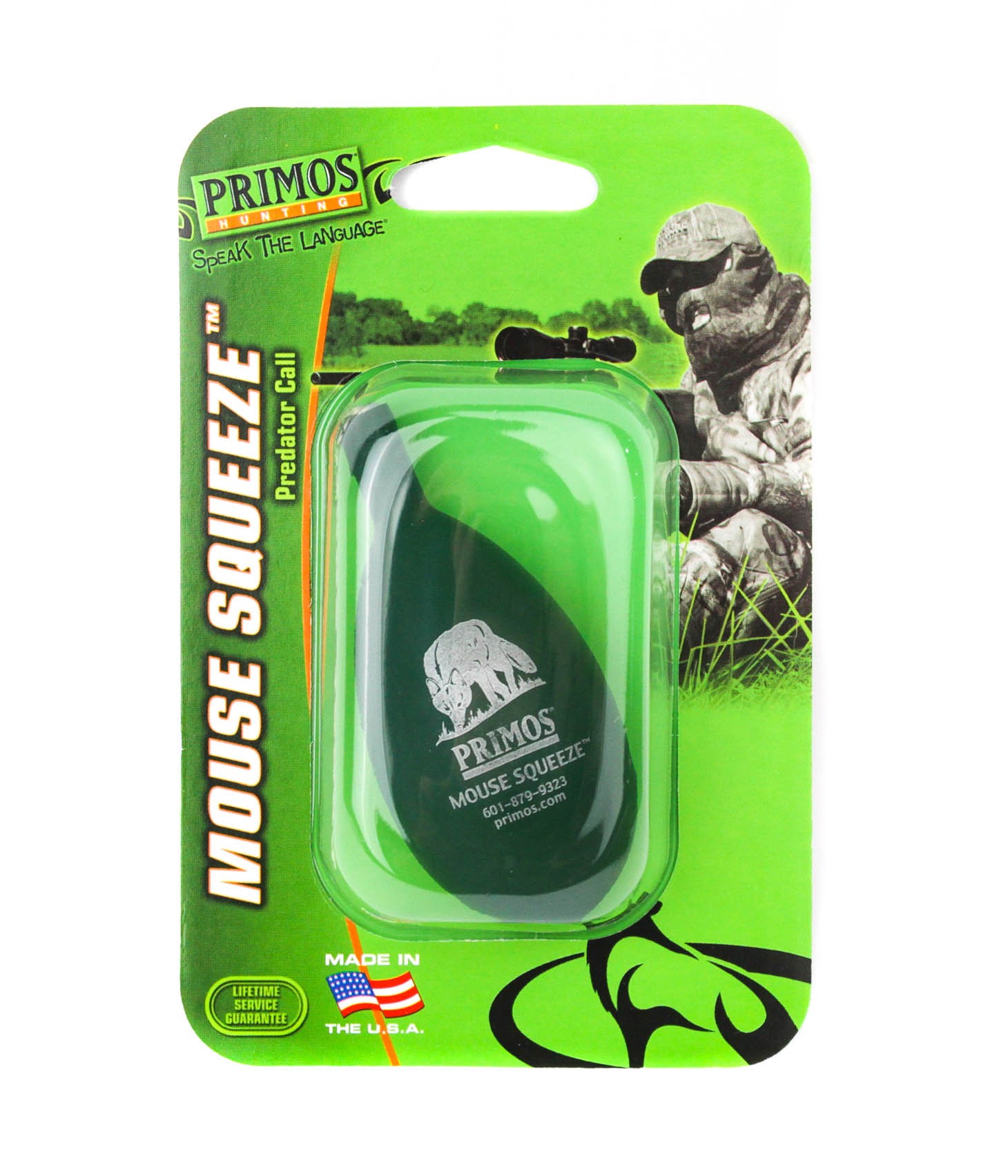 Манок Primos Mouse Squeeze на лису зеленый - фото 1