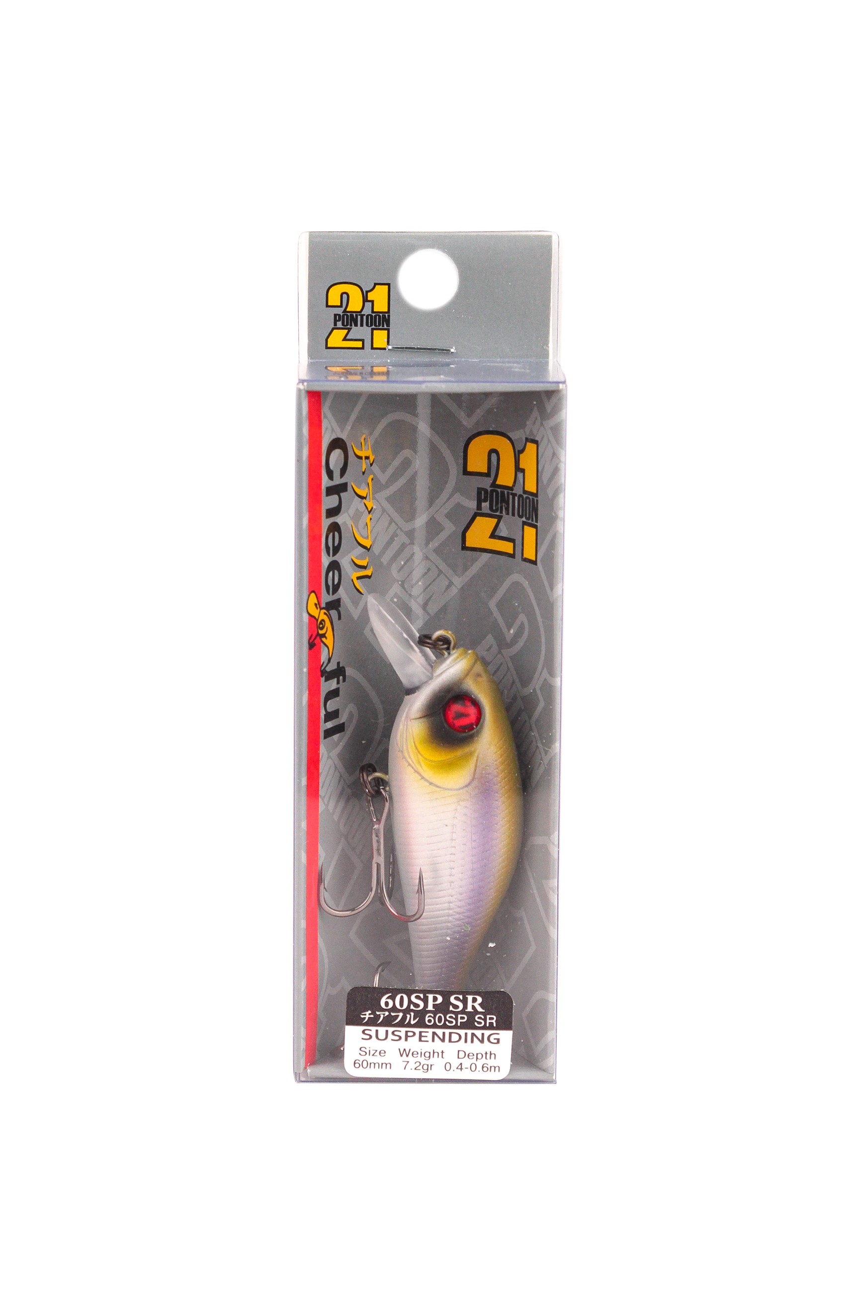 Воблер Pontoon21 Cheer ful 60SP-SR 60мм 7,2гр 0,4-0,6м №A30