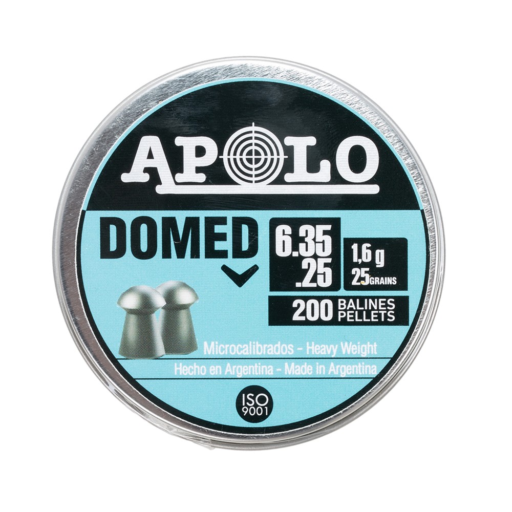 МП Пуля пневм. APOLO "Domed", для винт., 6.35 1.6 гр. 25 gr (200 шт.) (30 шт в к - фото 1