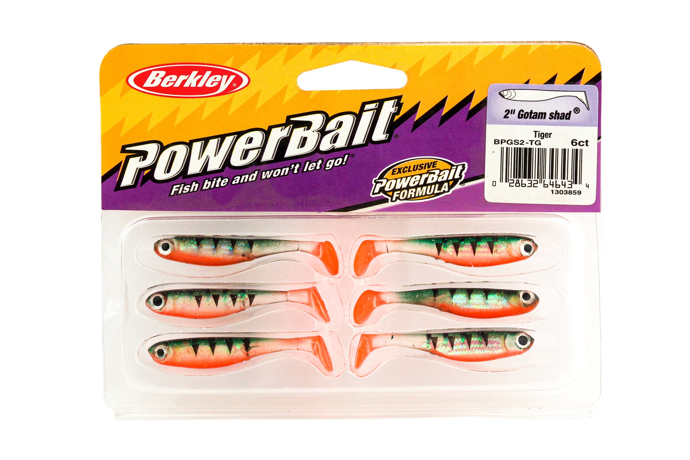 Приманка Berkley Powerbait Gotam Shad Tiger 5 cm - фото 1