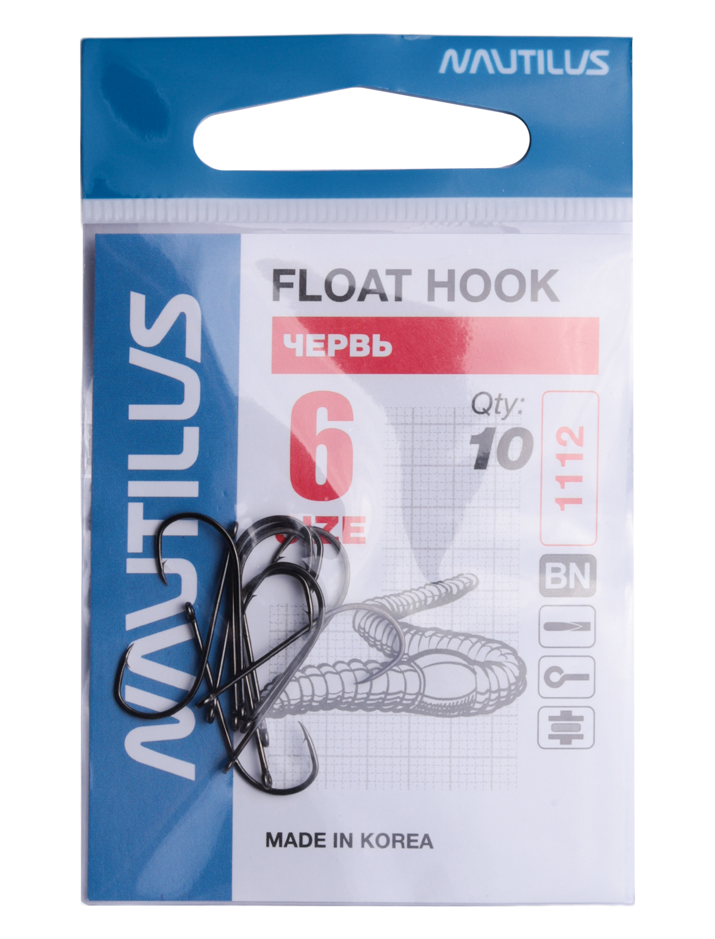 Sting Float Крючок Nautilus Sting Float Червь S-1112BN №6 купить в интернет ...