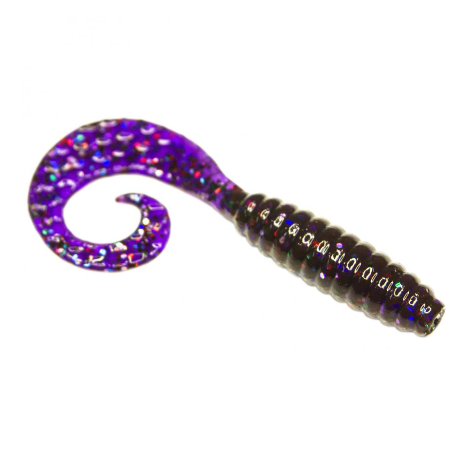 Приманка ESOX Twirly Grub 2" 51мм цв.FK017 Indigo Mix уп.8шт - фото 1