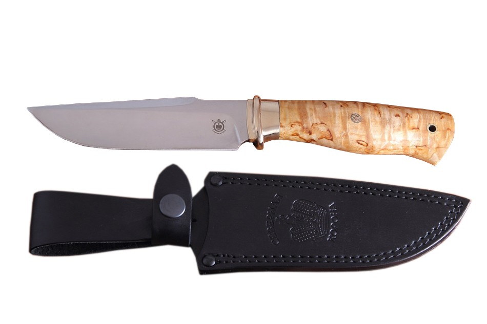 Нож Северная Корона Шатун нержавеющая сталь карельская береза - фото 1