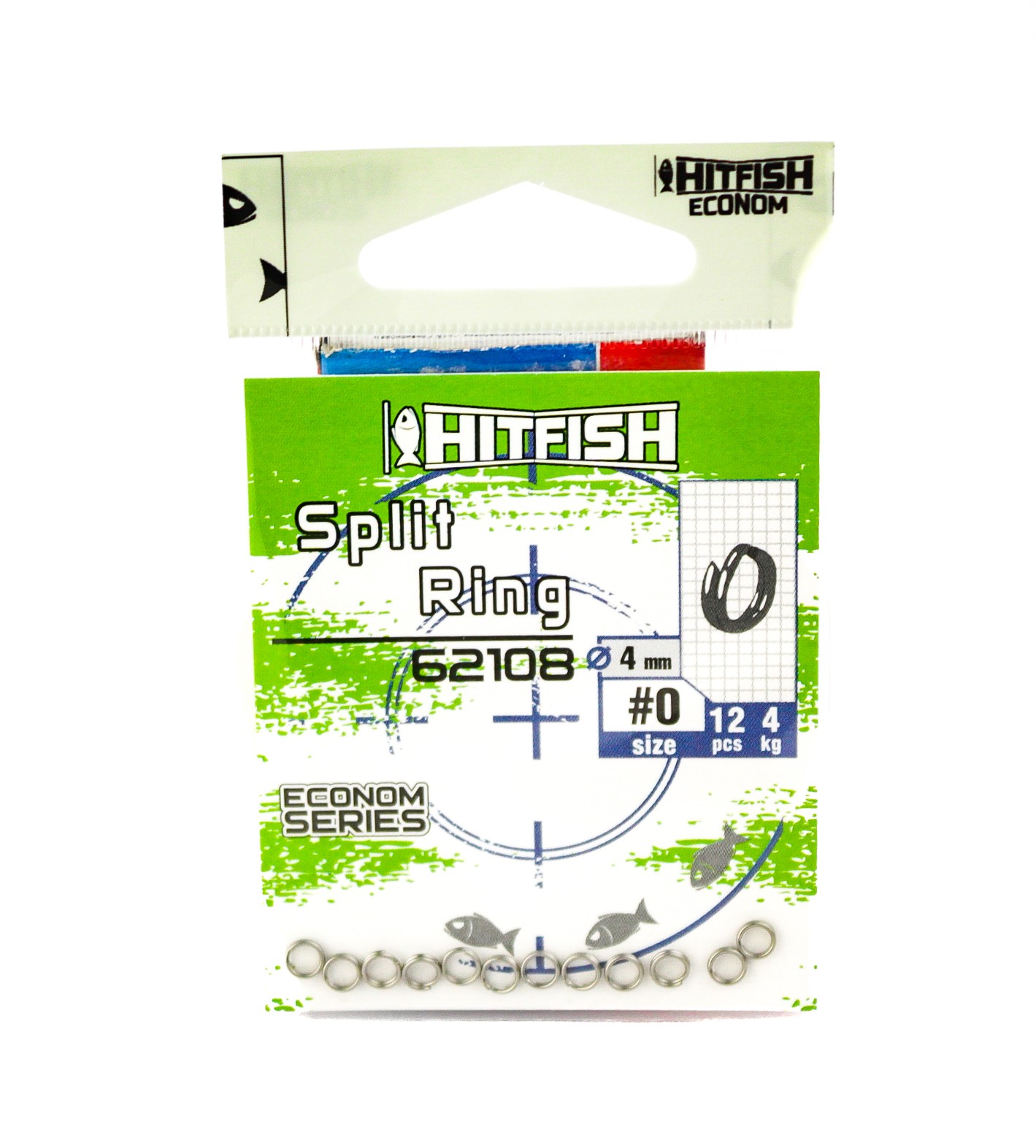 МП Заводные кольца HITFISH Econom Series Split Ring 62108-0 (4 kg) 12 pcs - фото 1