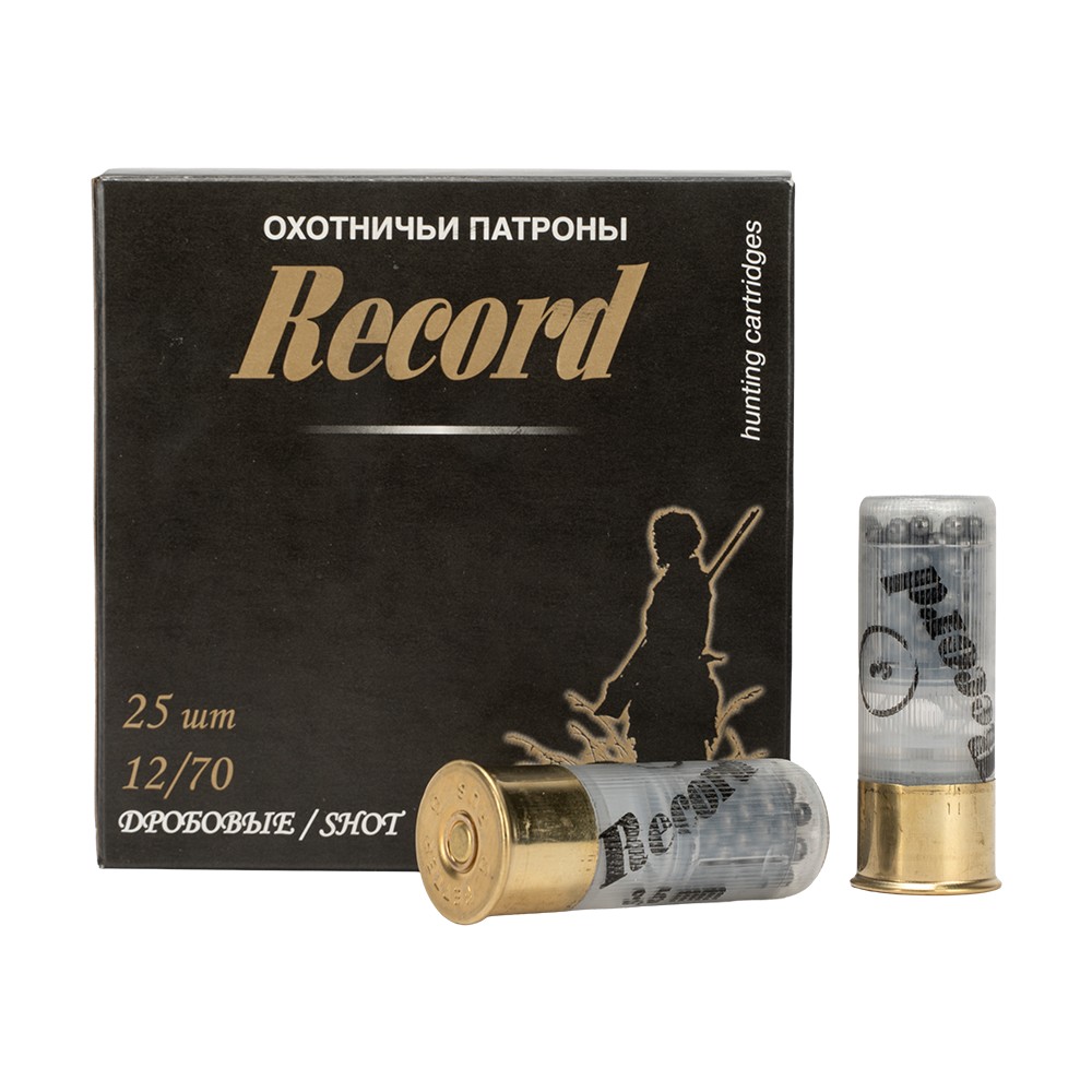 МП Патрон "Рекорд" п/к 12/70 №3 34 гр. NEW (пачка 25 шт, короб., 250) - фото 1
