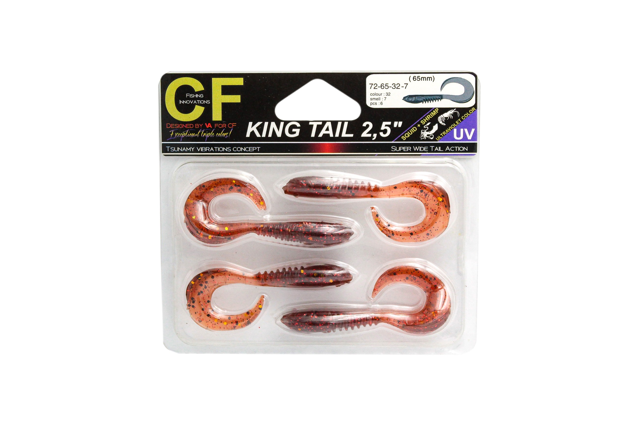 Приманка Crazy Fish King Tail 2,5'' 72-65-32-7