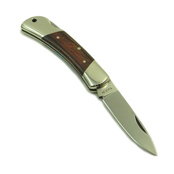 Нож Hiro Американский лось скл. клинок 6.8 см рукоять дерево - фото 1