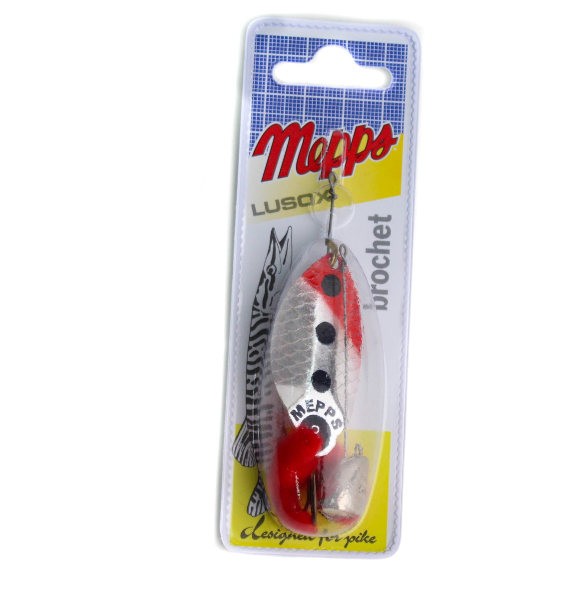 Блесна Mepps Lusox Fluo №3 silver Red блистер - фото 1